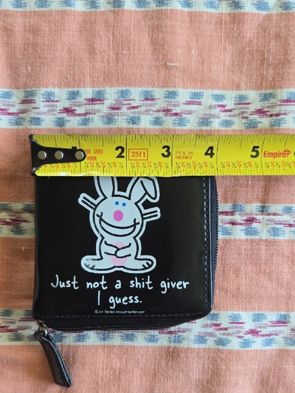 Vintage It's Happy Bunny By Jim Benton Graphic Zip Wallet - Picture 5 of 12